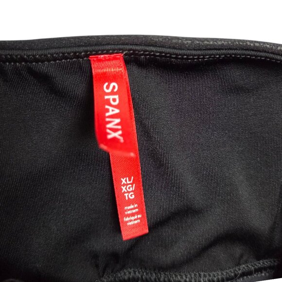 Spanx Faux Leather Moto Leggings Womens XL Black Pull On Shaping - Picture 6 of 7